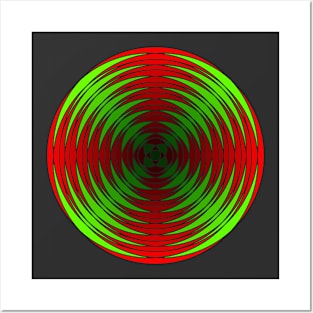 Fuzzy Circular Logic Red 2 Posters and Art